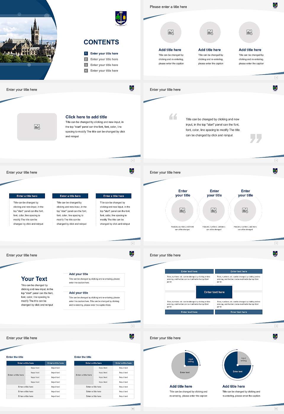University of Glasgow Course/Courseware Creation PPT Template16:9 ratio PPT effect preview image2
