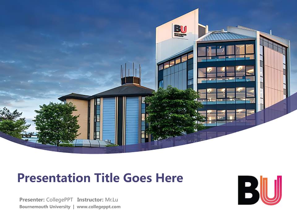 Bournemouth University Course/Courseware Creation PPT Template4:3 ratio PPT effect preview image5