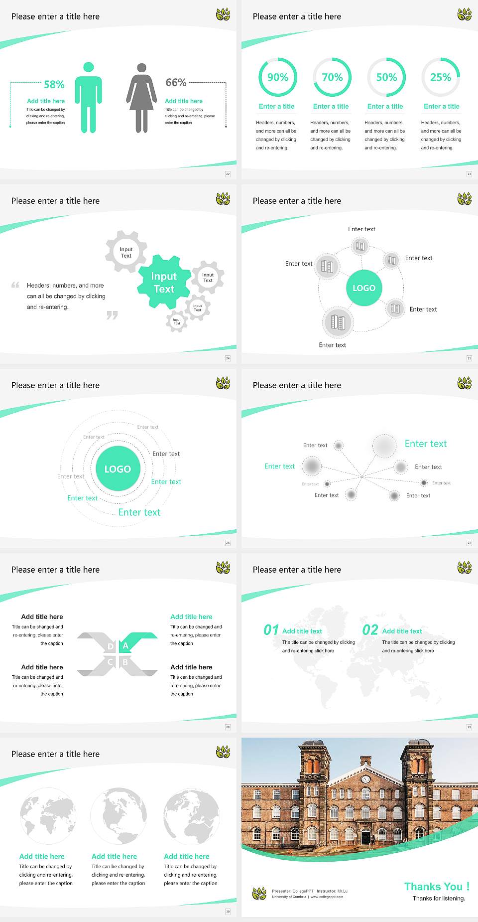 University of Cumbria Course/Courseware Creation PPT Template4:3 ratio PPT effect preview image4