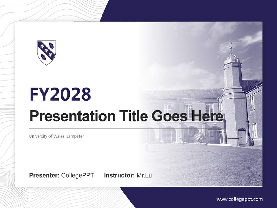 University of Wales, Lampeter Academic Presentation/Research Findings Report PPT Template4:3 ratio PPT effect preview image5