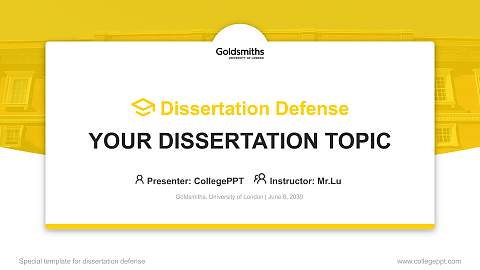 Goldsmiths, University of London Graduation Thesis Defense PPT Template