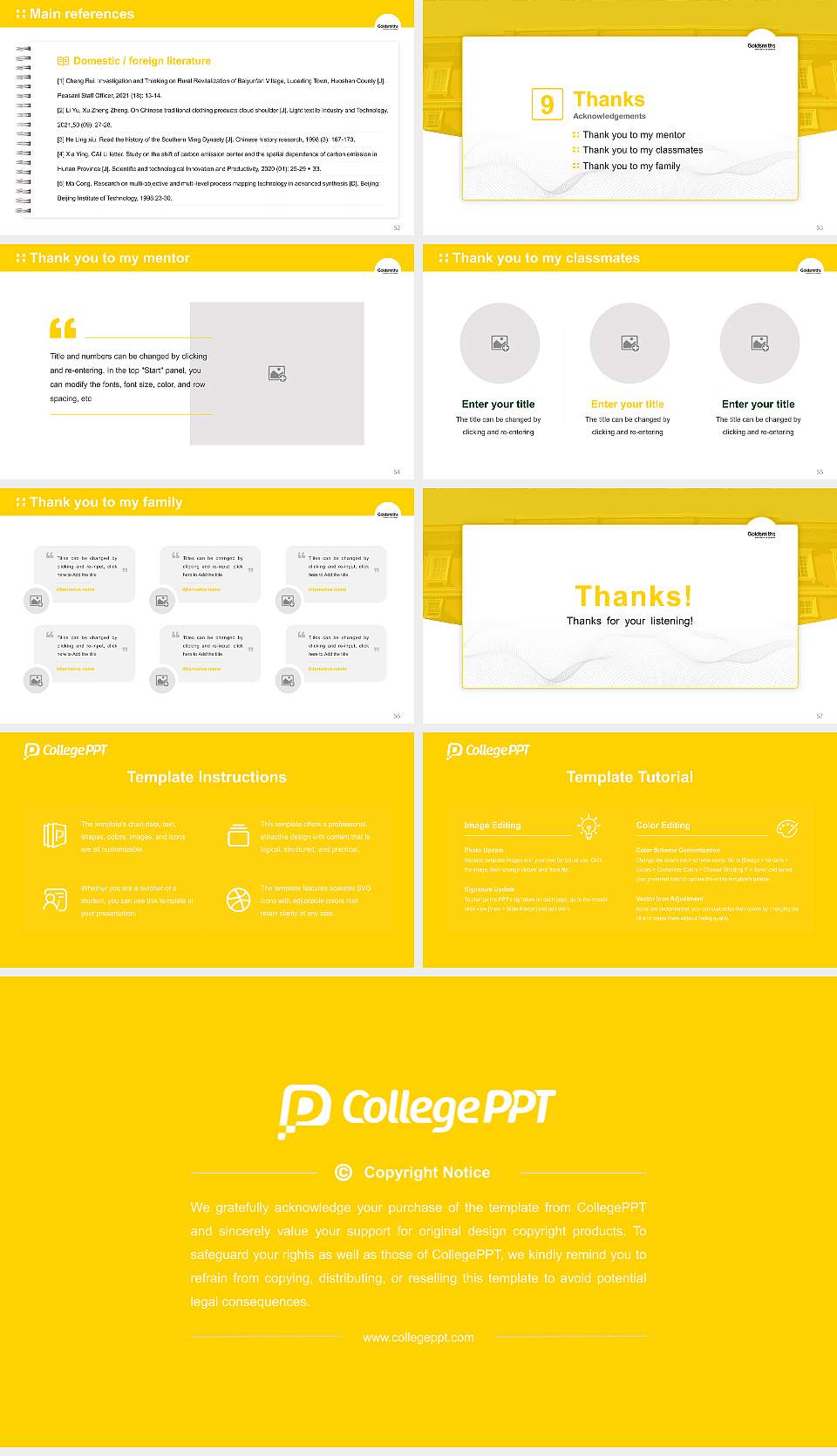 Goldsmiths, University of London Graduation Thesis Defense PPT Template16:9 ratio PPT effect preview image7