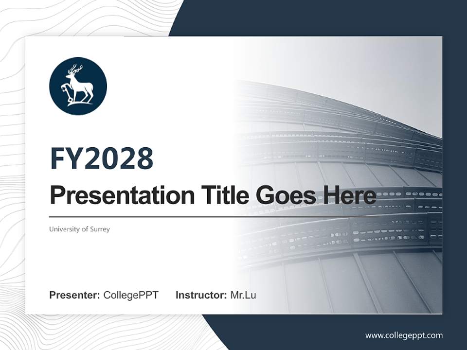 University of Surrey Academic Presentation/Research Findings Report PPT Template4:3 ratio PPT effect preview image5