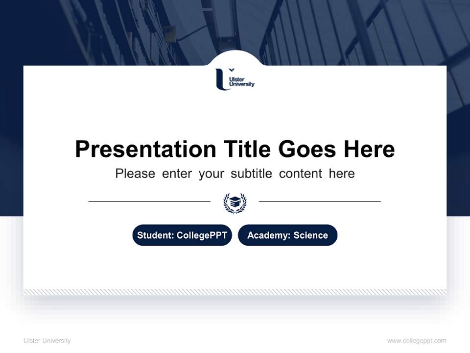 Ulster University National Scholarship Defense PPT Template4:3 ratio PPT effect preview image4