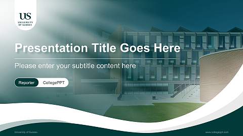 University of Sussex Lecture Sharing and Networking Event PPT Template