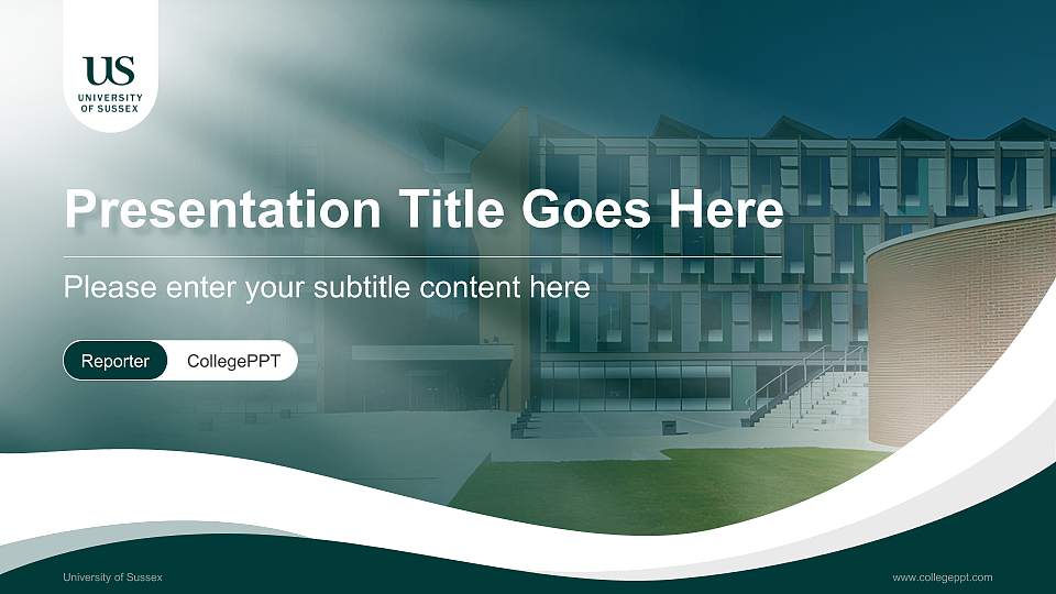 University of Sussex Lecture Sharing and Networking Event PPT Template16:9 ratio PPT effect preview image