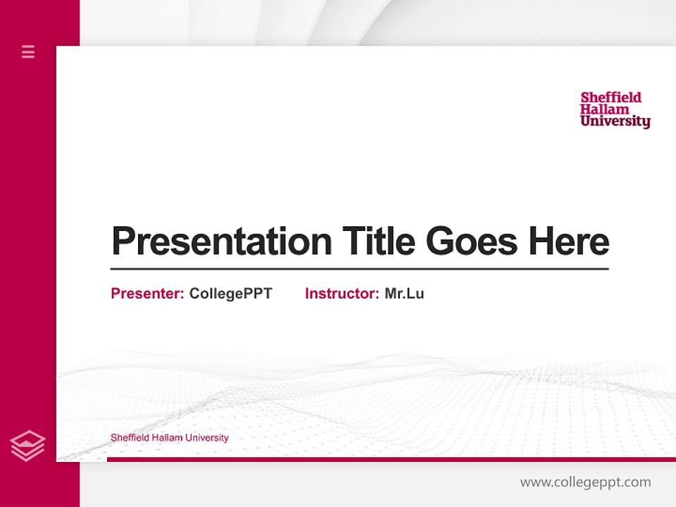 Sheffield Hallam University Thesis Proposal/Graduation Defense PPT Template4:3 ratio PPT effect preview image5