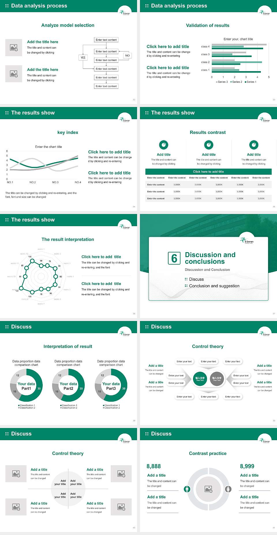 St George’s, University of London Graduation Thesis Defense PPT Template4:3 ratio PPT effect preview image5