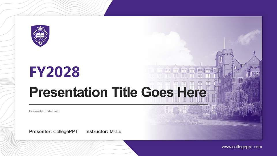 University of Sheffield Academic Presentation/Research Findings Report PPT Template16:9 ratio PPT effect preview image