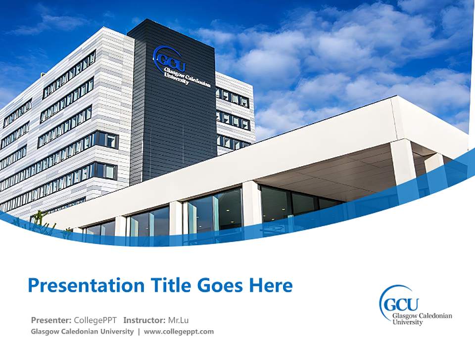 Glasgow Caledonian University Course/Courseware Creation PPT Template4:3 ratio PPT effect preview image5