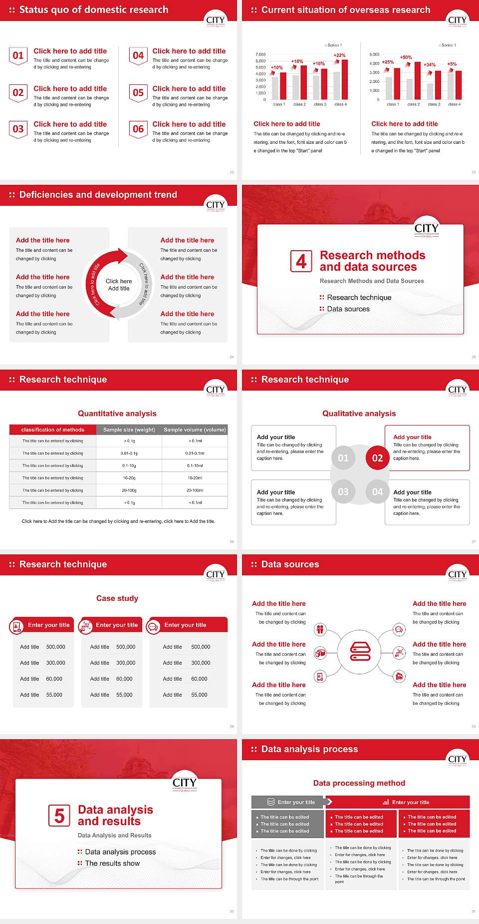 City, University of London Graduation Thesis Defense PPT Template4:3 ratio PPT effect preview image4