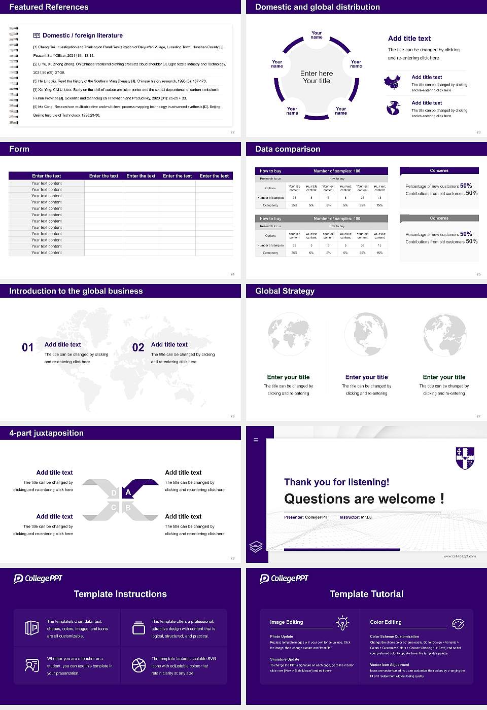 Loughborough University Thesis Proposal/Graduation Defense PPT Template16:9 ratio PPT effect preview image4