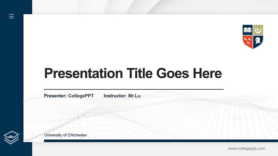 University of Chichester Thesis Proposal/Graduation Defense PPT Template16:9 ratio PPT effect preview image