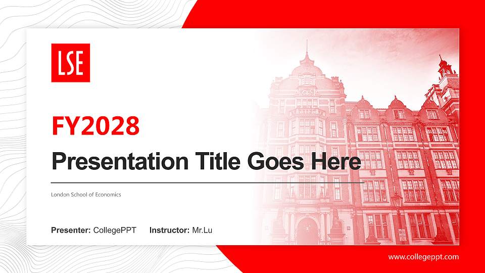 London School of Economics Academic Presentation/Research Findings Report PPT Template16:9 ratio PPT effect preview image