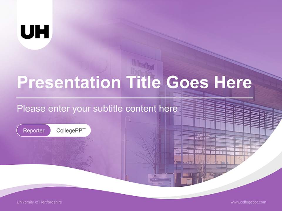 University of Hertfordshire Lecture Sharing and Networking Event PPT Template4:3 ratio PPT effect preview image4