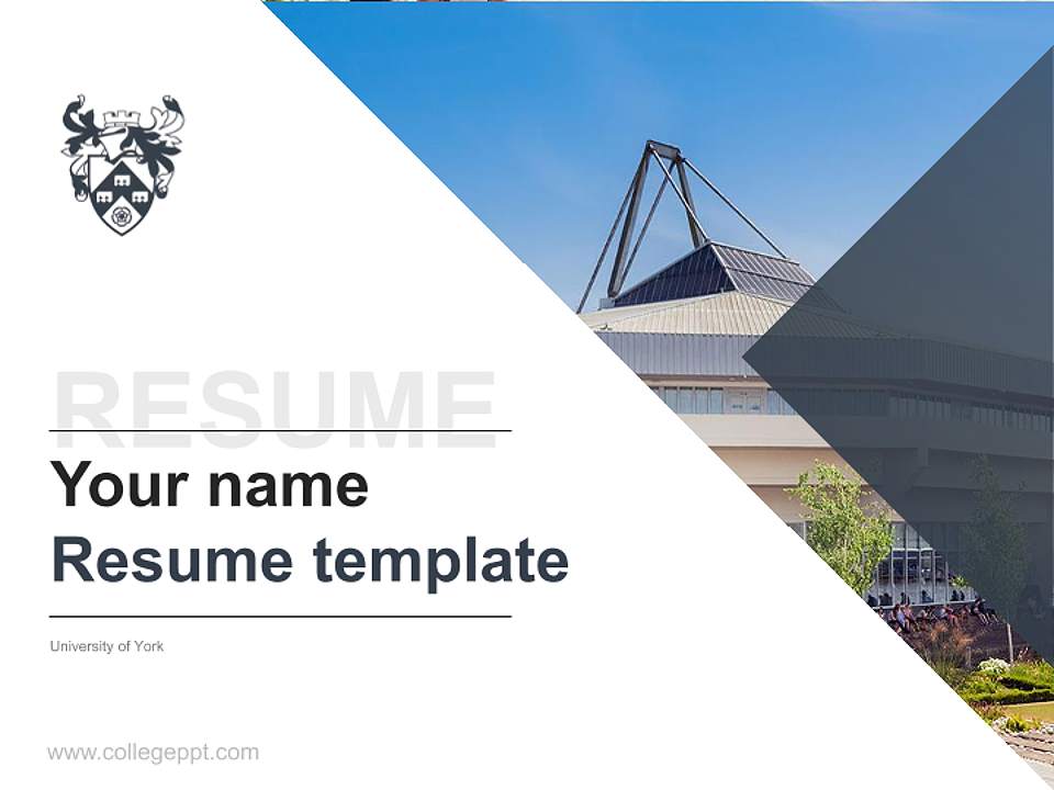 University of York Resume PPT Template4:3 ratio PPT effect preview image5