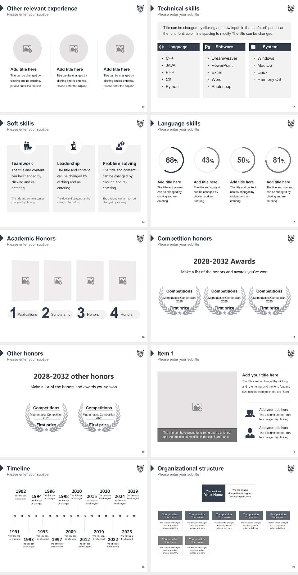 University of York Resume PPT Template4:3 ratio PPT effect preview image3