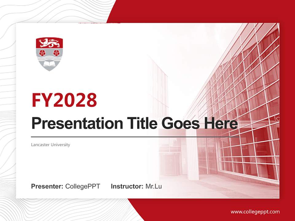 Lancaster University Academic Presentation/Research Findings Report PPT Template4:3 ratio PPT effect preview image5