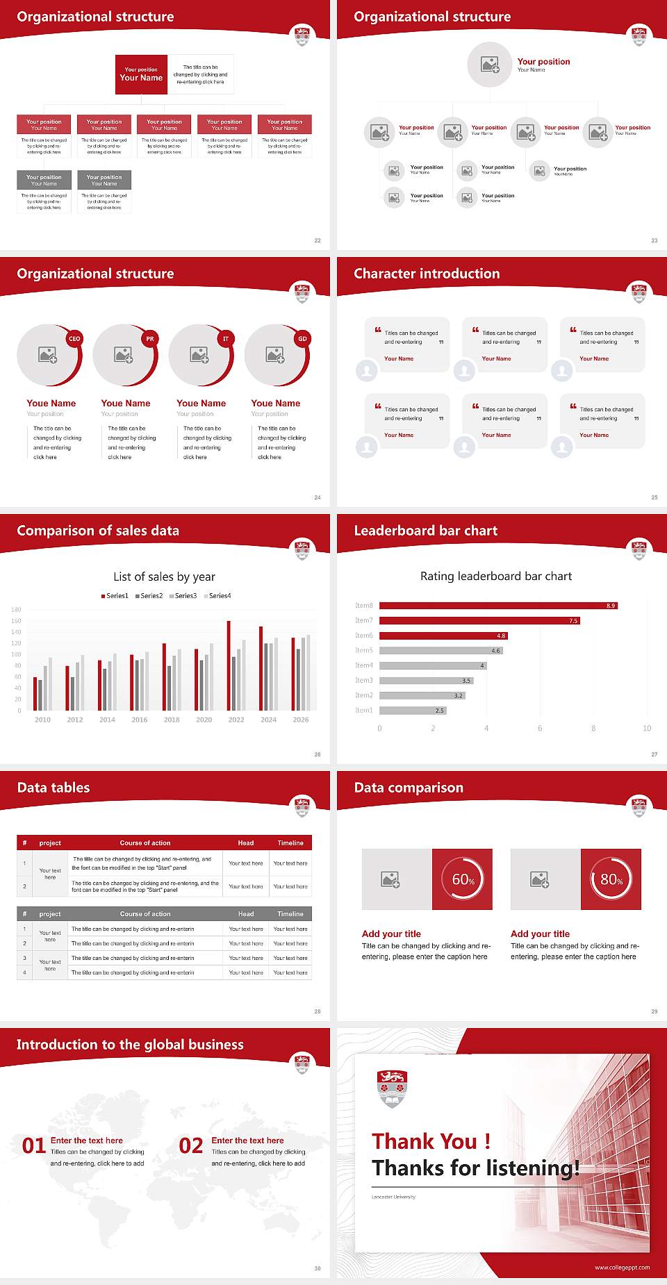 Lancaster University Academic Presentation/Research Findings Report PPT Template4:3 ratio PPT effect preview image4