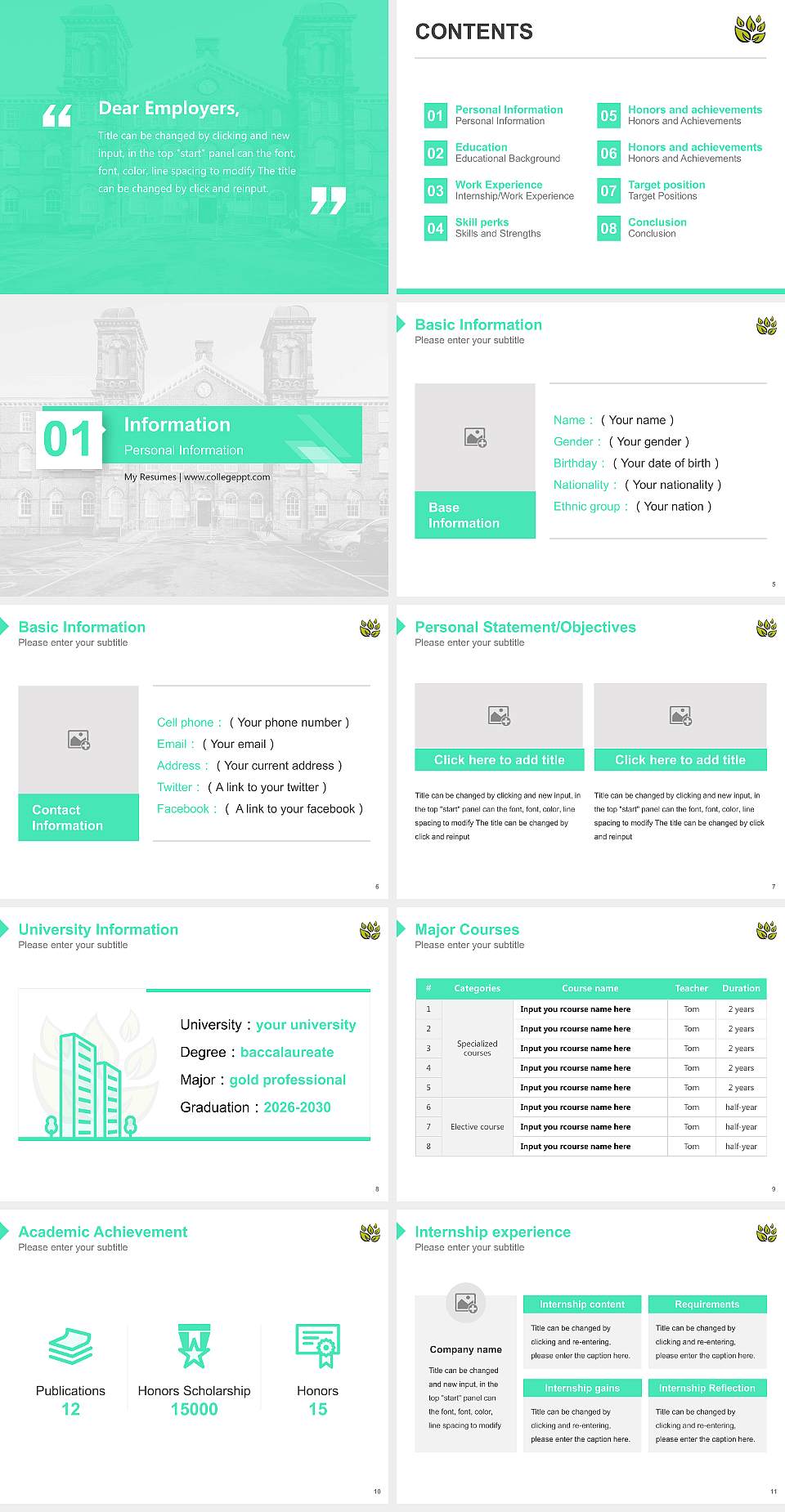 University of Cumbria Resume PPT Template4:3 ratio PPT effect preview image2