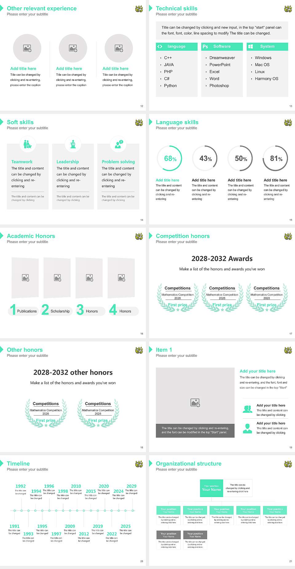 University of Cumbria Resume PPT Template4:3 ratio PPT effect preview image3