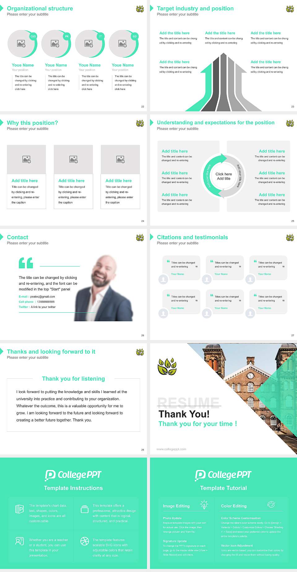 University of Cumbria Resume PPT Template4:3 ratio PPT effect preview image4