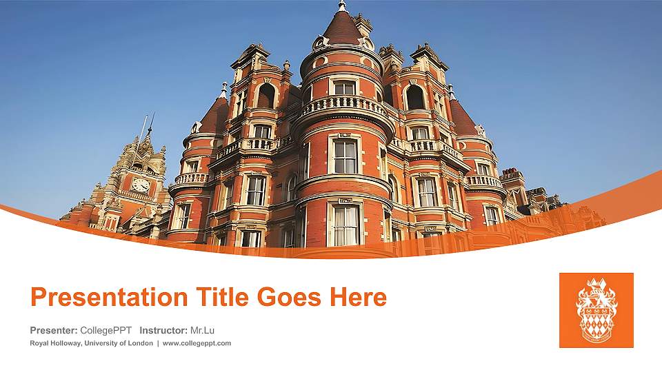 Royal Holloway, University of London Course/Courseware Creation PPT Template16:9 ratio PPT effect preview image1