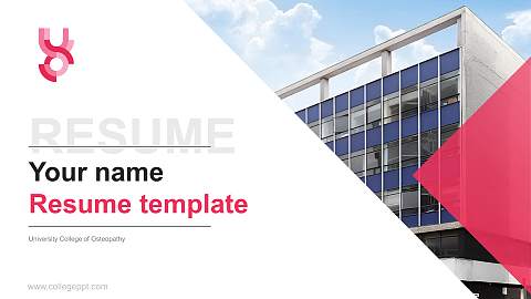 University College of Osteopathy Resume PPT Template