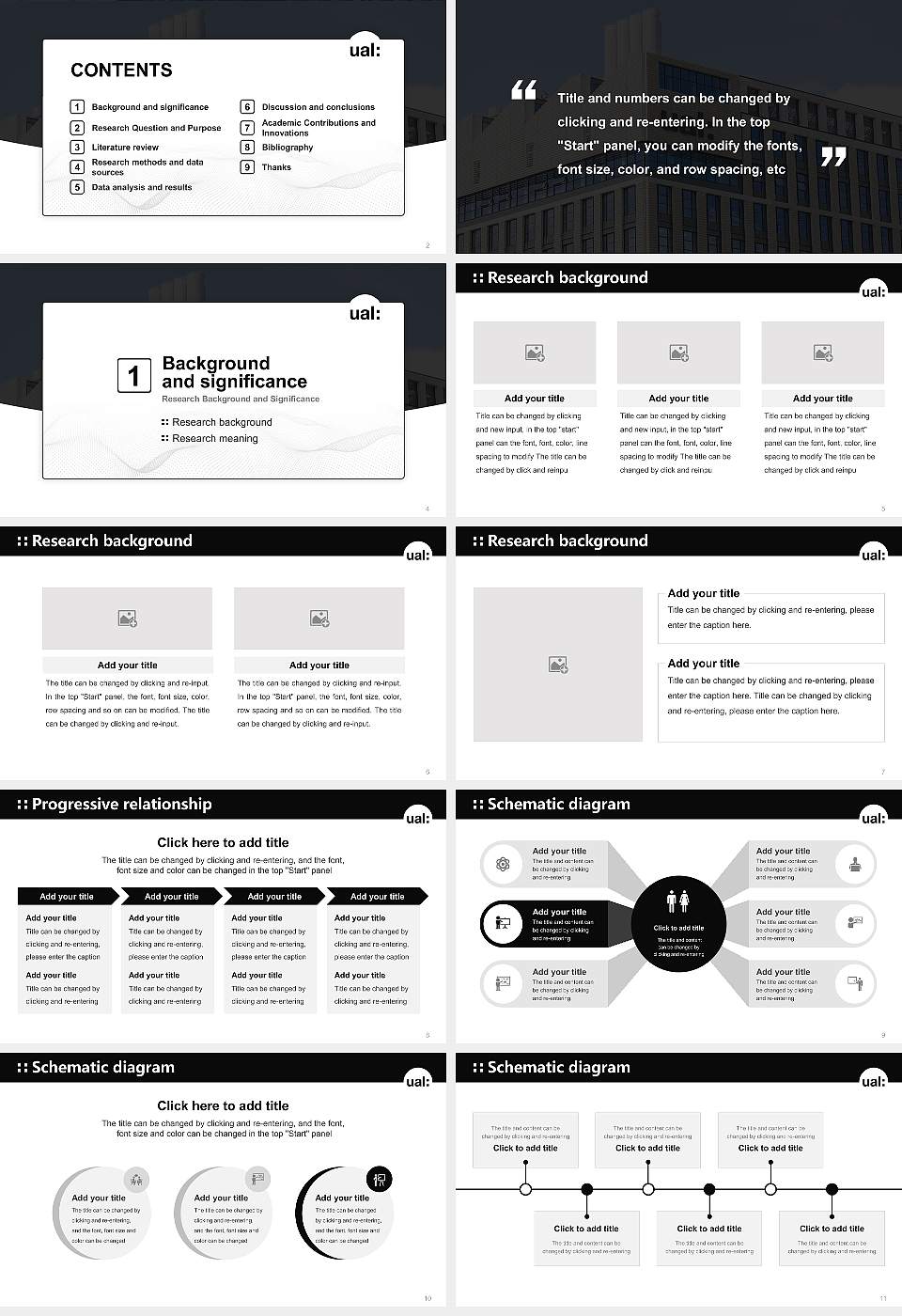 University of the Arts London Graduation Thesis Defense PPT Template16:9 ratio PPT effect preview image2