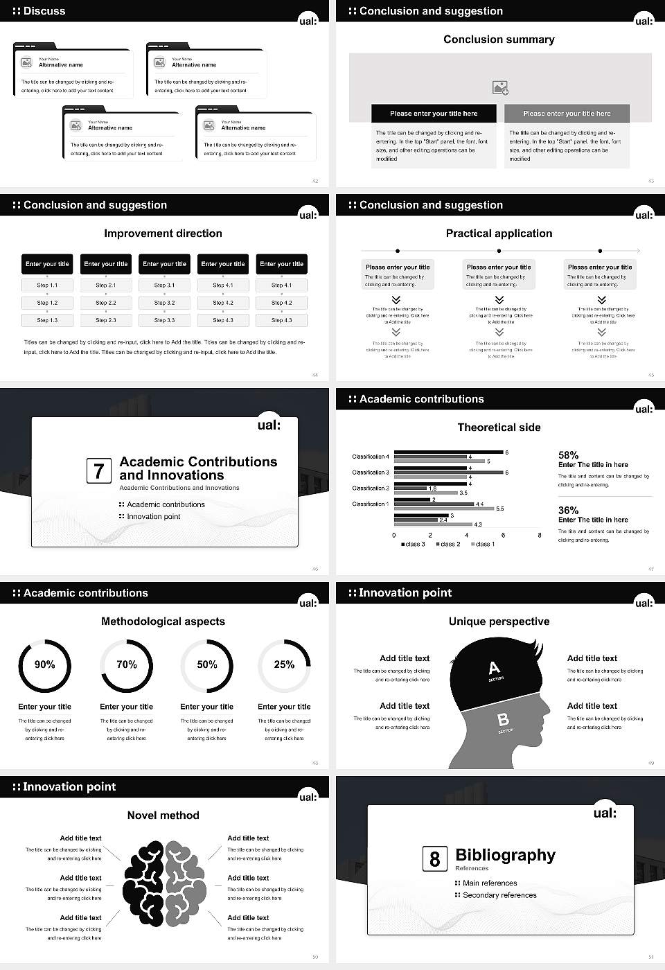 University of the Arts London Graduation Thesis Defense PPT Template16:9 ratio PPT effect preview image6