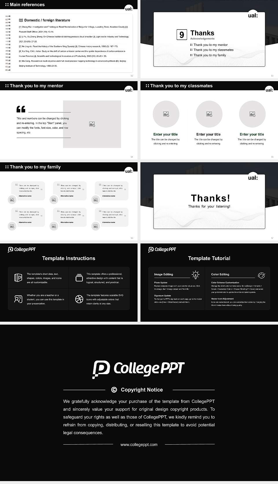 University of the Arts London Graduation Thesis Defense PPT Template16:9 ratio PPT effect preview image7