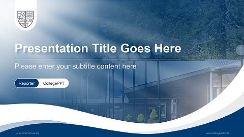Heriot-Watt University Lecture Sharing and Networking Event PPT Template