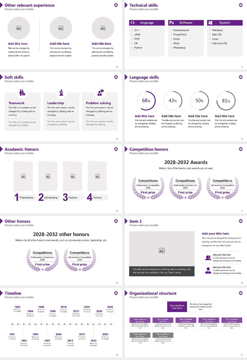 BPP University Resume PPT Template16:9 ratio PPT effect preview image3