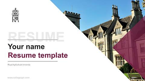 Royal Agricultural University Resume PPT Template
