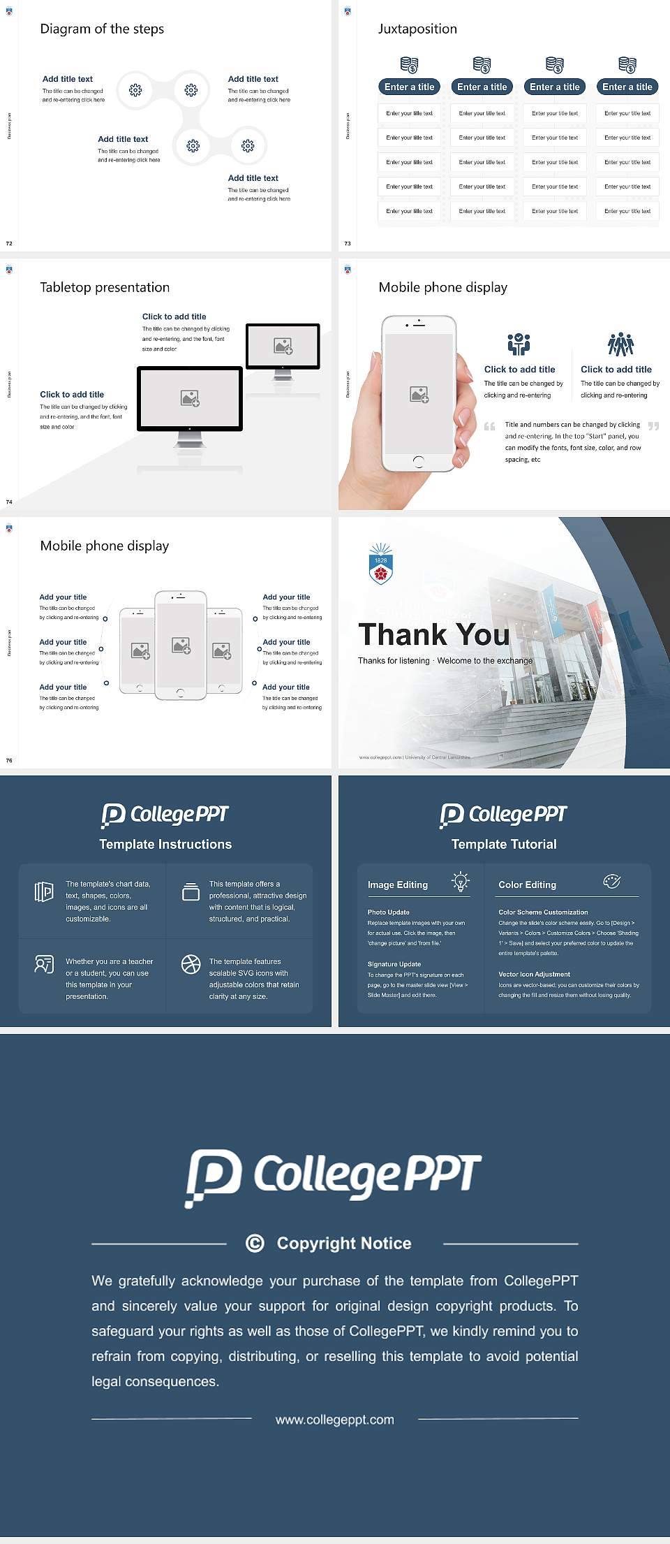 University of Central Lancashire Competition/Entrepreneurship Contest PPT Template4:3 ratio PPT effect preview image9