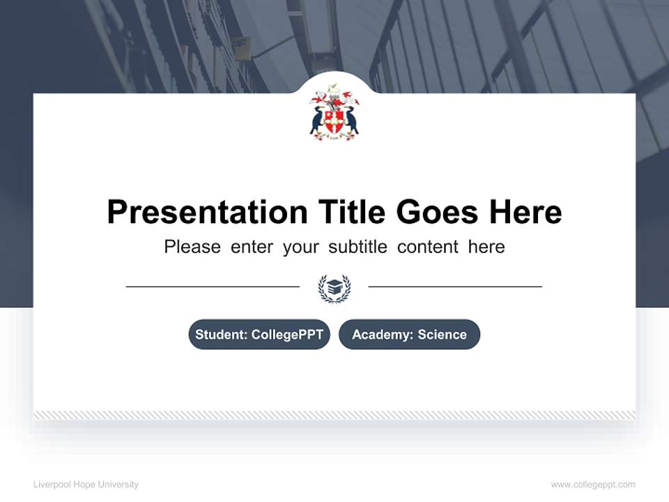 Liverpool Hope University National Scholarship Defense PPT Template4:3 ratio PPT effect preview image4