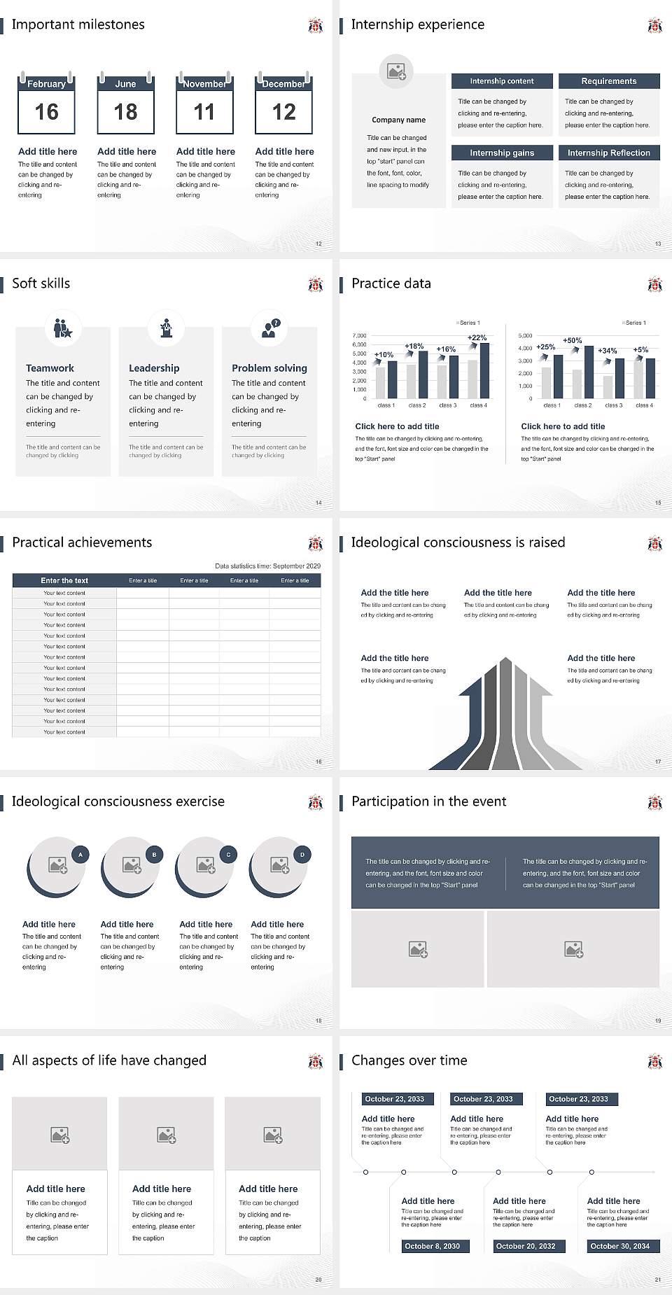 Liverpool Hope University National Scholarship Defense PPT Template4:3 ratio PPT effect preview image3