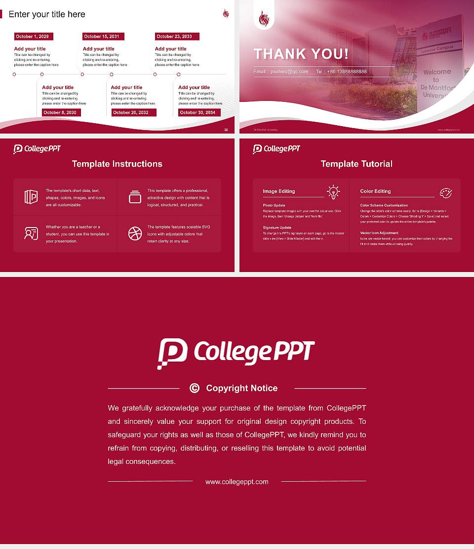 De Montfort University Lecture Sharing and Networking Event PPT Template16:9 ratio PPT effect preview image4