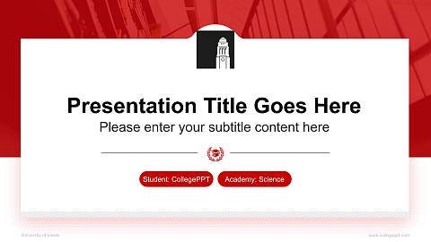 University of Leeds National Scholarship Defense PPT Template