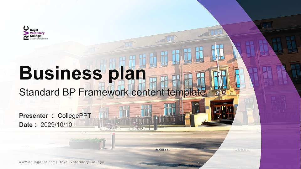 Royal Veterinary College Competition/Entrepreneurship Contest PPT Template16:9 ratio PPT effect preview image