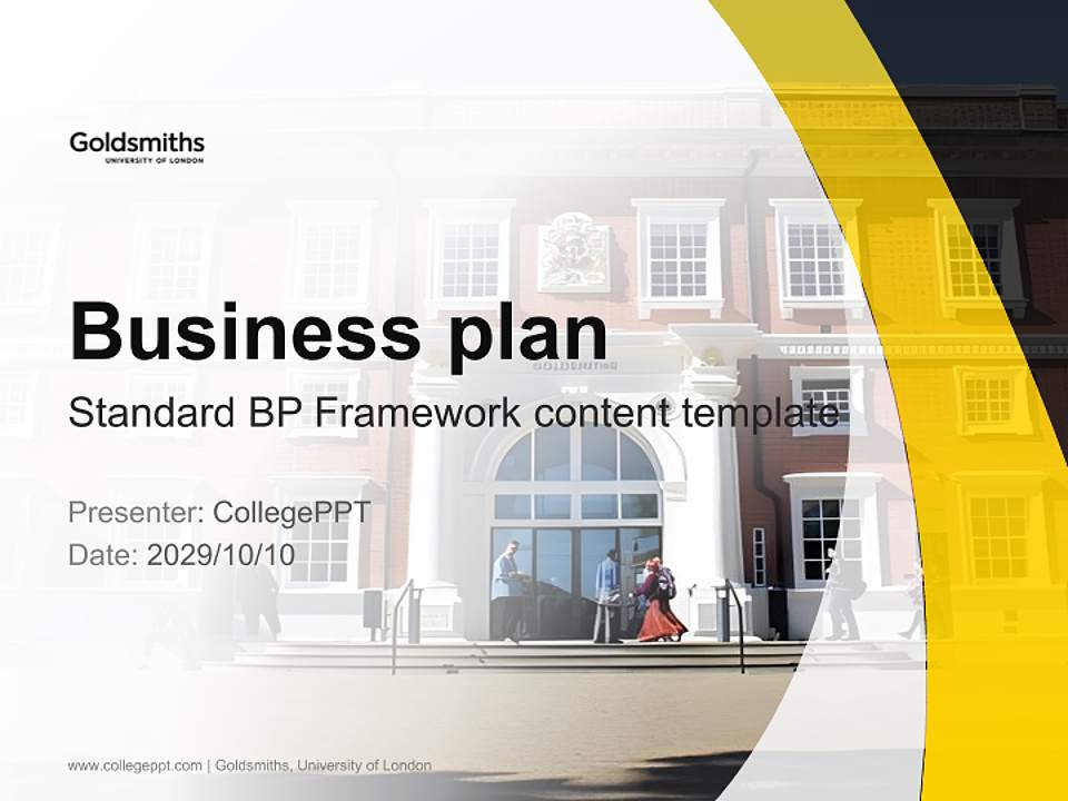 Goldsmiths, University of London Competition/Entrepreneurship Contest PPT Template4:3 ratio PPT effect preview image9