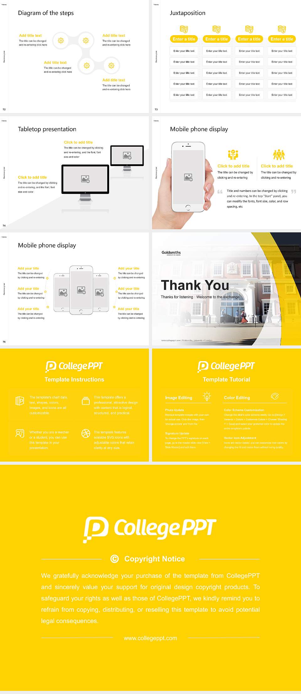 Goldsmiths, University of London Competition/Entrepreneurship Contest PPT Template4:3 ratio PPT effect preview image9