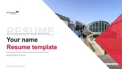 Edinburgh Napier University Resume PPT Template