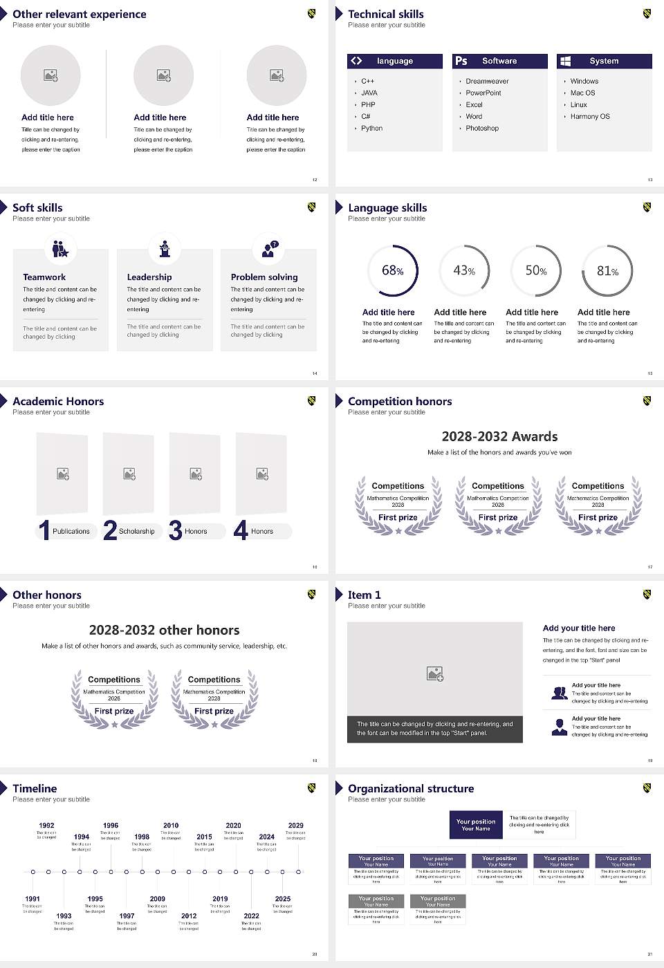 University of Wales Trinity Saint David Resume PPT Template16:9 ratio PPT effect preview image3