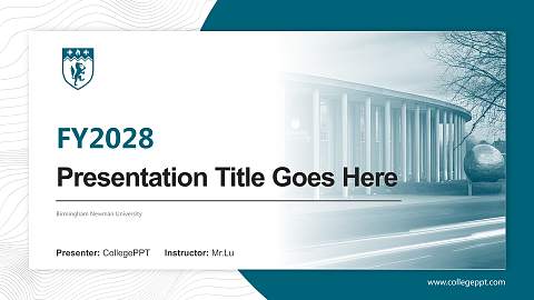 Birmingham Newman University Academic Presentation/Research Findings Report PPT Template