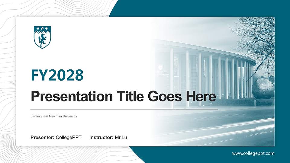 Birmingham Newman University Academic Presentation/Research Findings Report PPT Template16:9 ratio PPT effect preview image