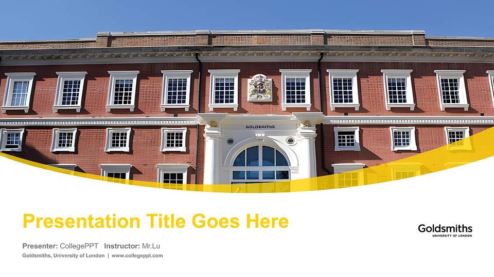 Goldsmiths, University of London Course/Courseware Creation PPT Template16:9 ratio PPT effect preview image