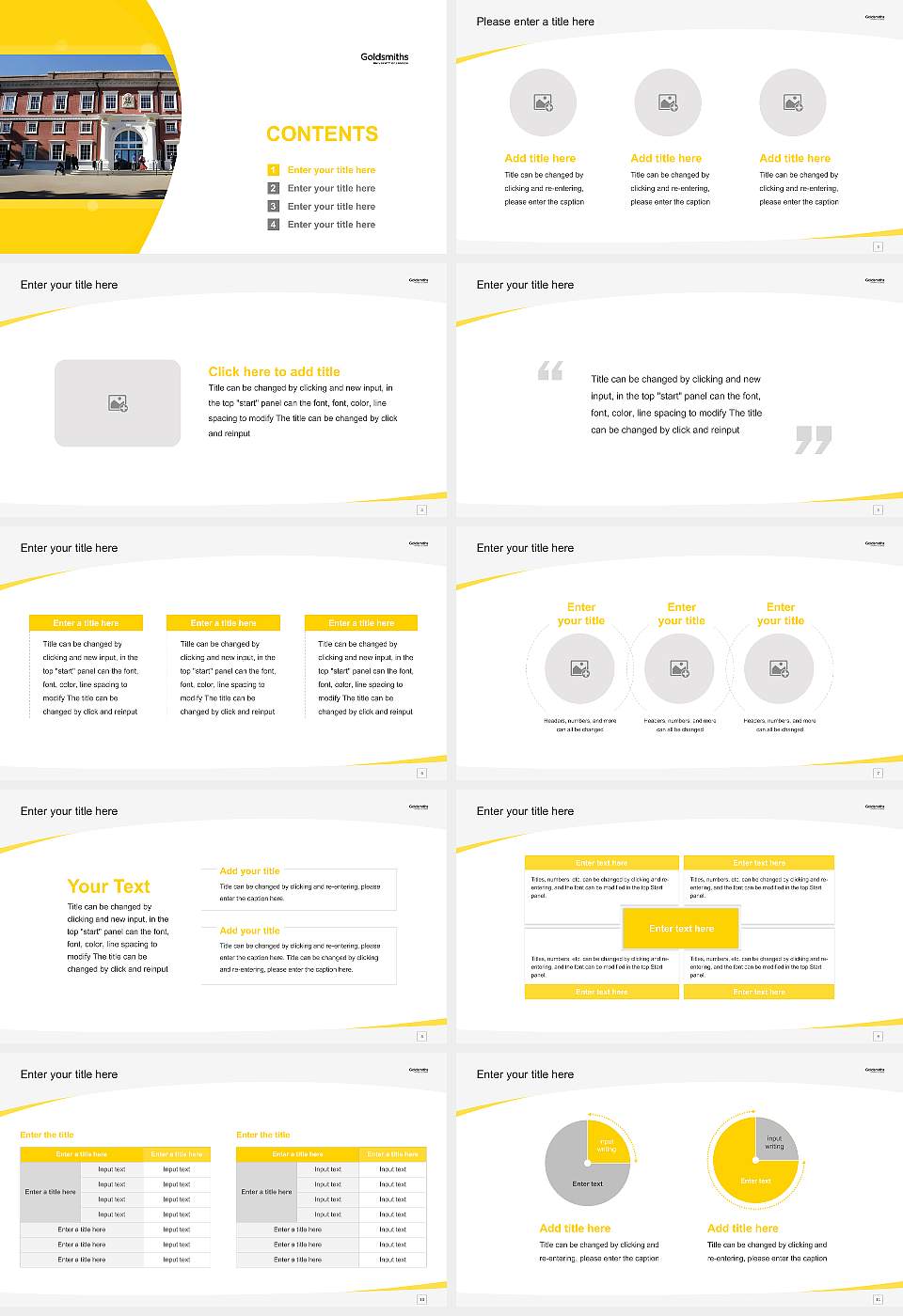 Goldsmiths, University of London Course/Courseware Creation PPT Template16:9 ratio PPT effect preview image2
