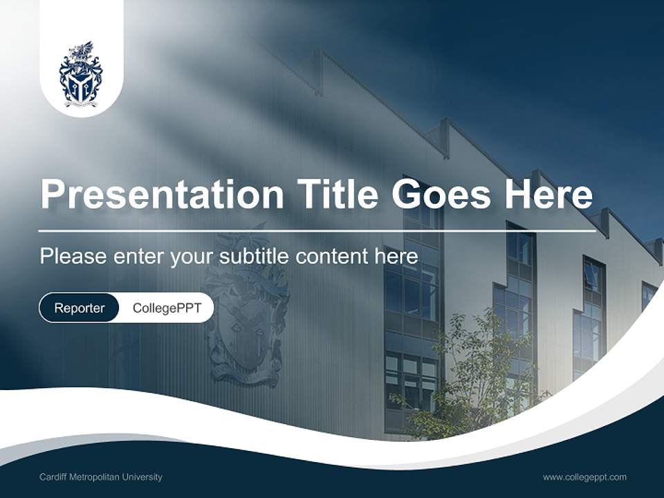 Cardiff Metropolitan University Lecture Sharing and Networking Event PPT Template4:3 ratio PPT effect preview image4
