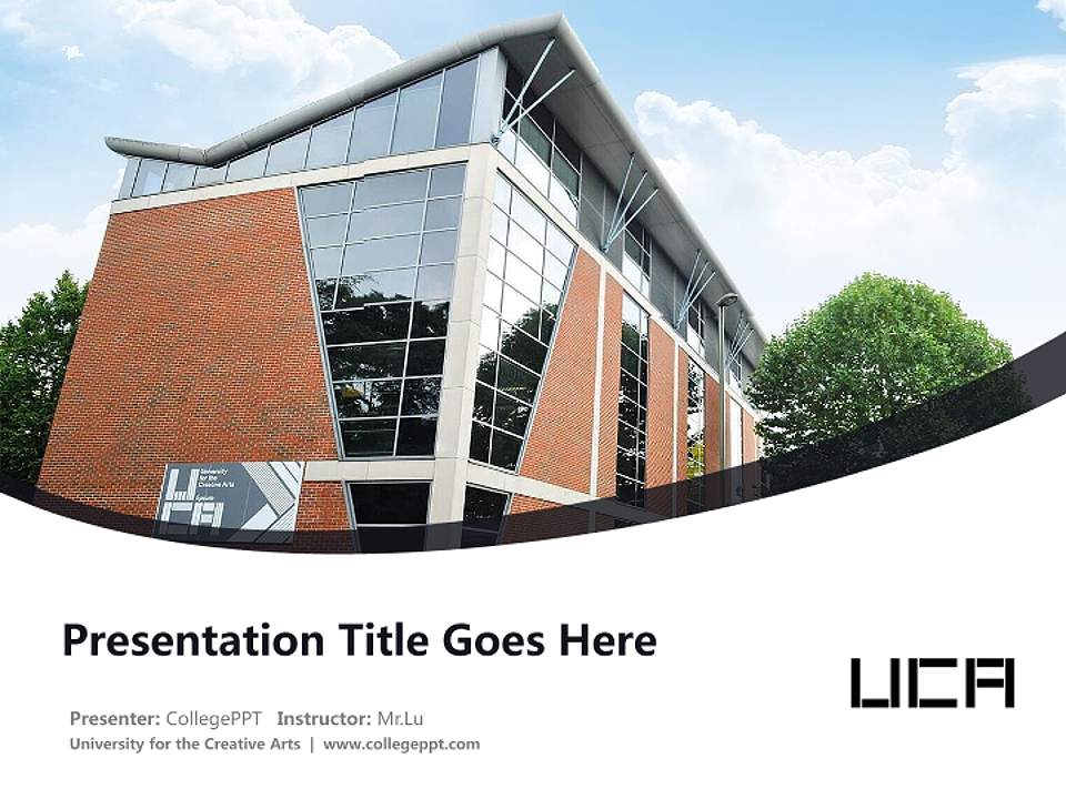 University for the Creative Arts Course/Courseware Creation PPT Template4:3 ratio PPT effect preview image5